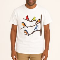 Birds On A Branch Birding Birdwatching Birder Bird Watcher Tall T-Shirt