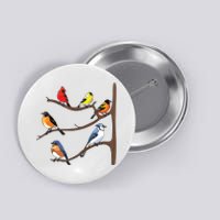 Birds On A Branch Birding Birdwatching Birder Bird Watcher Button