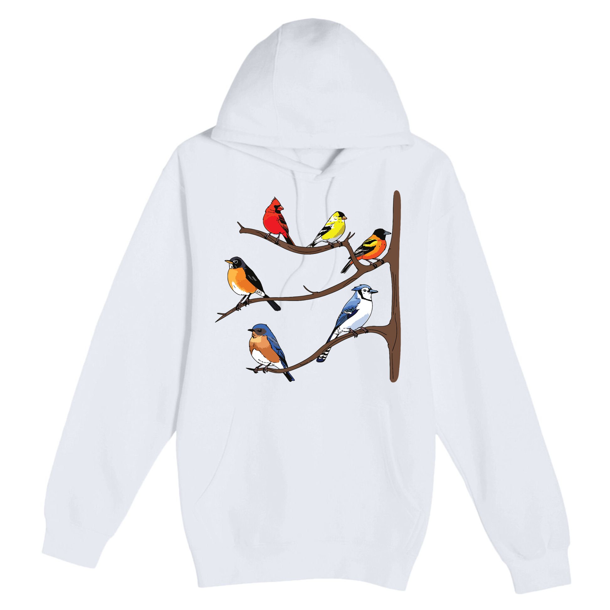 Birds On A Branch Birding Birdwatching Birder Bird Watcher Premium Pullover Hoodie