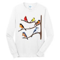 Birds On A Branch Birding Birdwatching Birder Bird Watcher Tall Long Sleeve T-Shirt