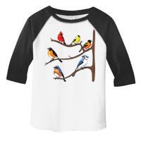 Birds On A Branch Birding Birdwatching Birder Bird Watcher Toddler Fine Jersey T-Shirt
