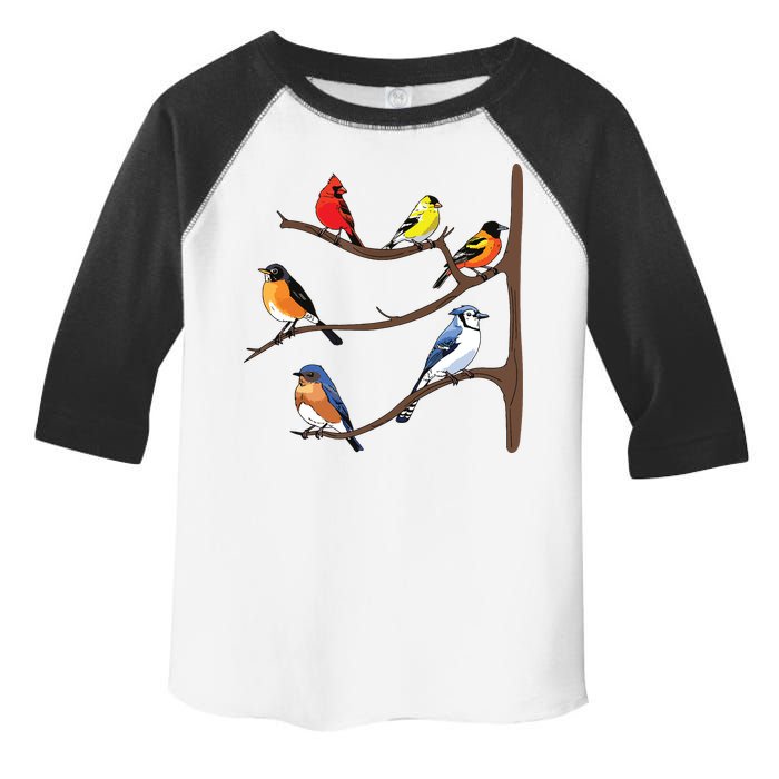 Birds On A Branch Birding Birdwatching Birder Bird Watcher Toddler Fine Jersey T-Shirt