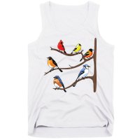 Birds On A Branch Birding Birdwatching Birder Bird Watcher Tank Top