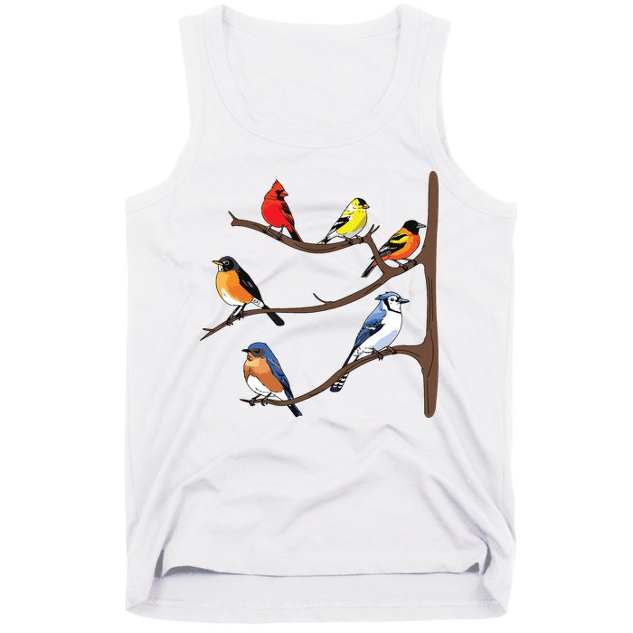 Birds On A Branch Birding Birdwatching Birder Bird Watcher Tank Top