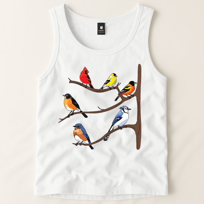 Birds On A Branch Birding Birdwatching Birder Bird Watcher Tank Top