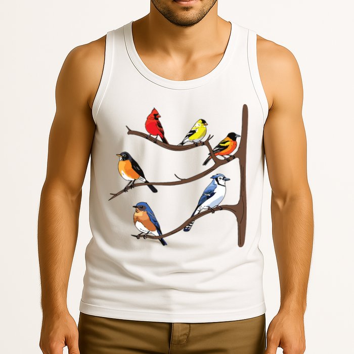 Birds On A Branch Birding Birdwatching Birder Bird Watcher Tank Top