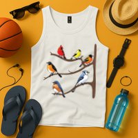 Birds On A Branch Birding Birdwatching Birder Bird Watcher Tank Top