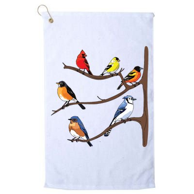 Birds On A Branch Birding Birdwatching Birder Bird Watcher Golf Towel