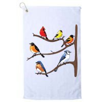 Birds On A Branch Birding Birdwatching Birder Bird Watcher Golf Towel