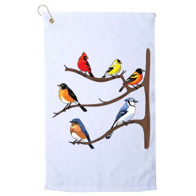 Birds On A Branch Birding Birdwatching Birder Bird Watcher Platinum Collection Golf Towel