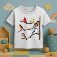 Birds On A Branch Birding Birdwatching Birder Bird Watcher Toddler T-Shirt