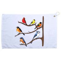 Birds On A Branch Birding Birdwatching Birder Bird Watcher Grommeted Golf Towel