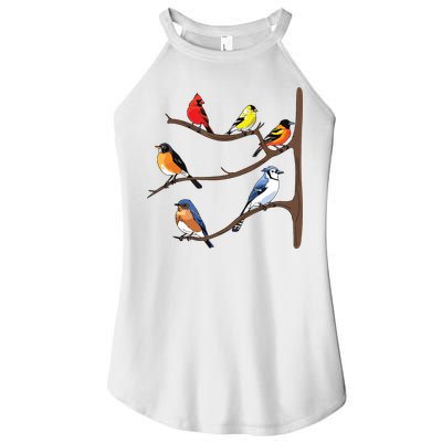 Birds On A Branch Birding Birdwatching Birder Bird Watcher Women's Perfect Tri Rocker Tank