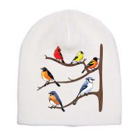 Birds On A Branch Birding Birdwatching Birder Bird Watcher Short Acrylic Beanie