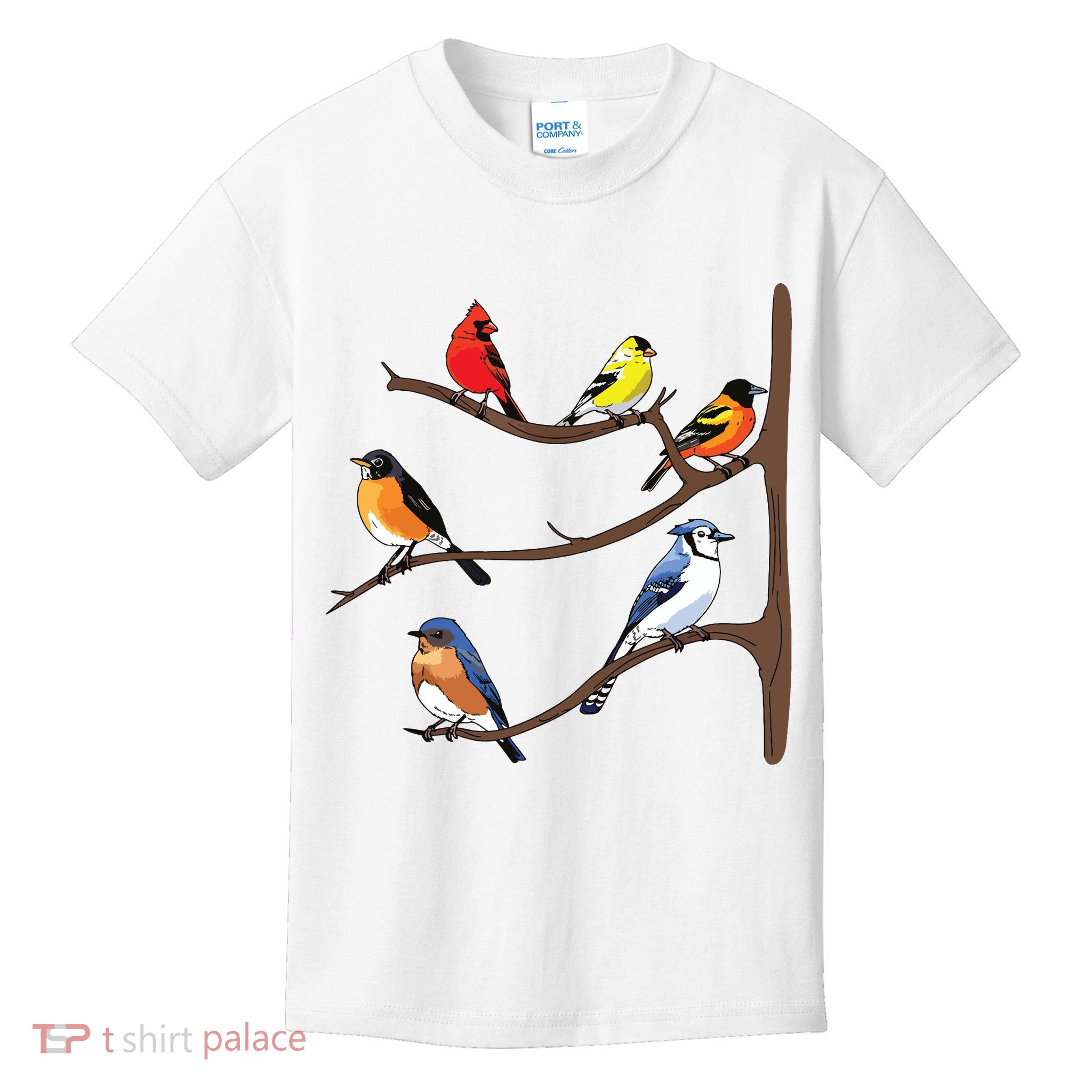 Birds On A Branch Birding Birdwatching Birder Bird Watcher Kids T-Shirt