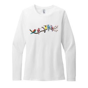 Birds On A Branch Birding Bird Watching Bird Watcher Womens CVC Long Sleeve Shirt