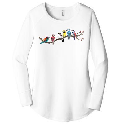 Birds On A Branch Birding Bird Watching Bird Watcher Women's Perfect Tri Tunic Long Sleeve Shirt