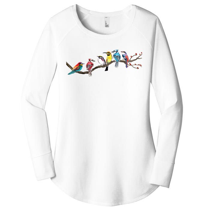 Birds On A Branch Birding Bird Watching Bird Watcher Women's Perfect Tri Tunic Long Sleeve Shirt