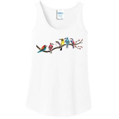 Birds On A Branch Birding Bird Watching Bird Watcher Ladies Essential Tank