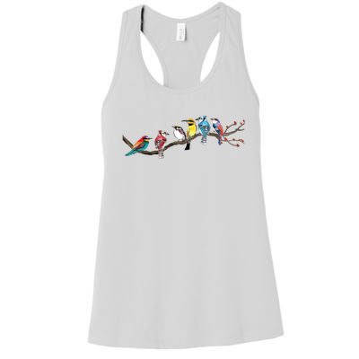 Birds On A Branch Birding Bird Watching Bird Watcher Women's Racerback Tank