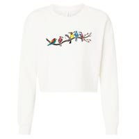 Birds On A Branch Birding Bird Watching Bird Watcher Cropped Pullover Crew