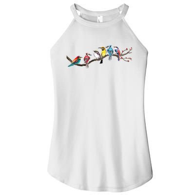 Birds On A Branch Birding Bird Watching Bird Watcher Women's Perfect Tri Rocker Tank