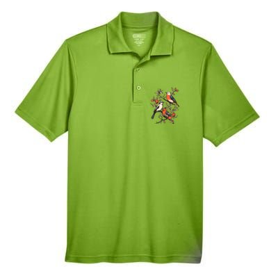 Birds On A Tree Branch Birding Bird Watching Bird Men's Origin Performance Pique Polo