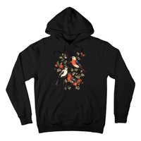 Birds On A Tree Branch Birding Bird Watching Bird Hoodie