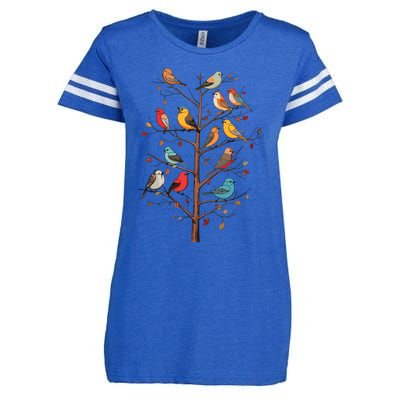 Birds On A Tree Branch Birding Bird Watching Bird Enza Ladies Jersey Football T-Shirt