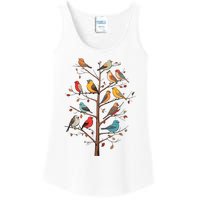 Birds On A Tree Branch Birding Bird Watching Bird Ladies Essential Tank