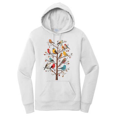 Birds On A Tree Branch Birding Bird Watching Bird Women's Pullover Hoodie