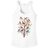 Birds On A Tree Branch Birding Bird Watching Bird Ladies PosiCharge Competitor Racerback Tank