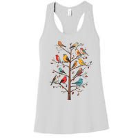 Birds On A Tree Branch Birding Bird Watching Bird Women's Racerback Tank