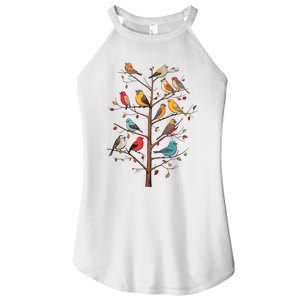 Birds On A Tree Branch Birding Bird Watching Bird Women’s Perfect Tri Rocker Tank