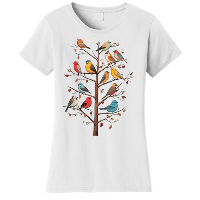 Birds On A Tree Branch Birding Bird Watching Bird Women's T-Shirt