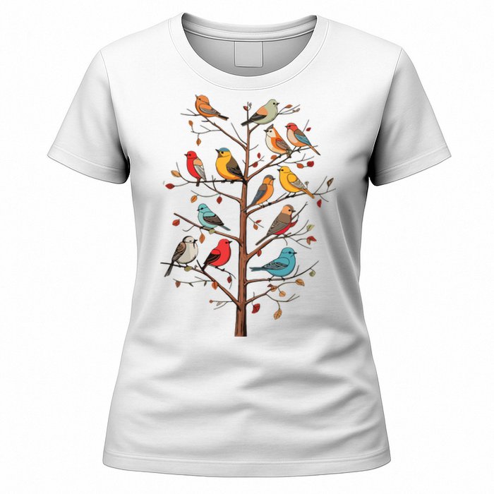 Birds On A Tree Branch Birding Bird Watching Bird Women's T-Shirt