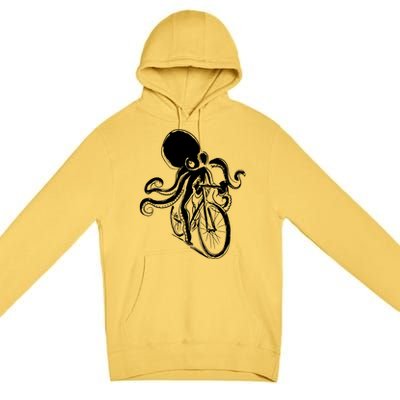 Bicycle Octopus Art Cyclist Premium Pullover Hoodie