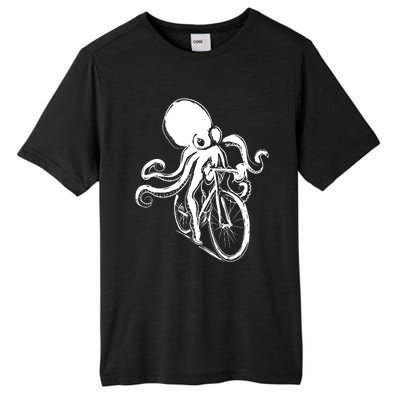 Bicycle Octopus Art Cyclist Tall Fusion ChromaSoft Performance T-Shirt