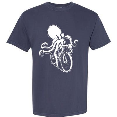 Bicycle Octopus Art Cyclist Garment-Dyed Heavyweight T-Shirt