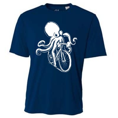 Bicycle Octopus Art Cyclist Cooling Performance Crew T-Shirt