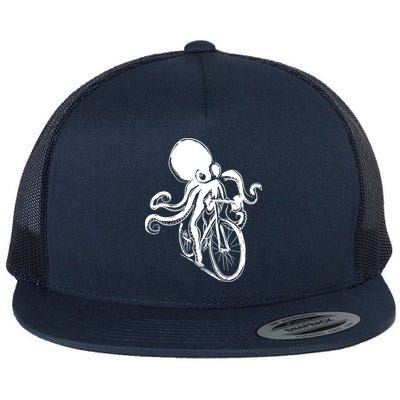 Bicycle Octopus Art Cyclist Flatbill Hat