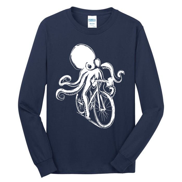 Bicycle Octopus Art Cyclist Tall Long Sleeve T-Shirt