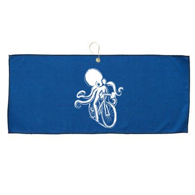 Bicycle Octopus Art Cyclist Large Microfiber Waffle Golf Towel