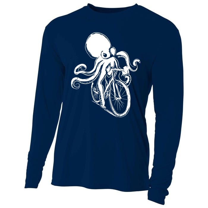 Bicycle Octopus Art Cyclist Cooling Performance Long Sleeve Crew