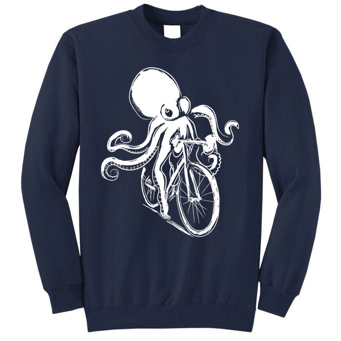 Bicycle Octopus Art Cyclist Tall Sweatshirt