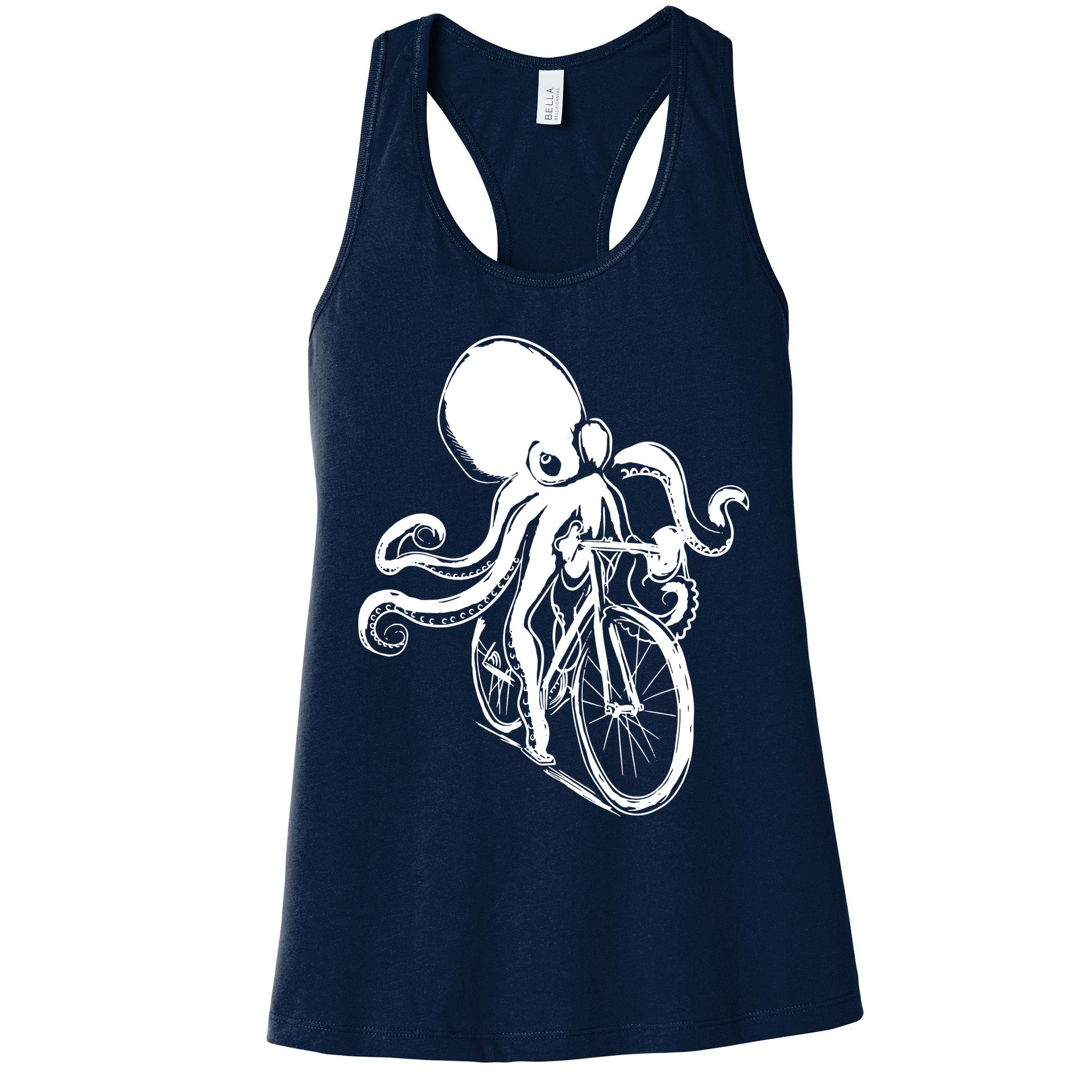 Bicycle Octopus Art Cyclist Womens Tank Top