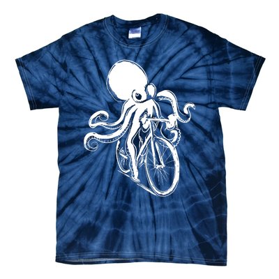 Bicycle Octopus Art Cyclist Tie-Dye T-Shirt