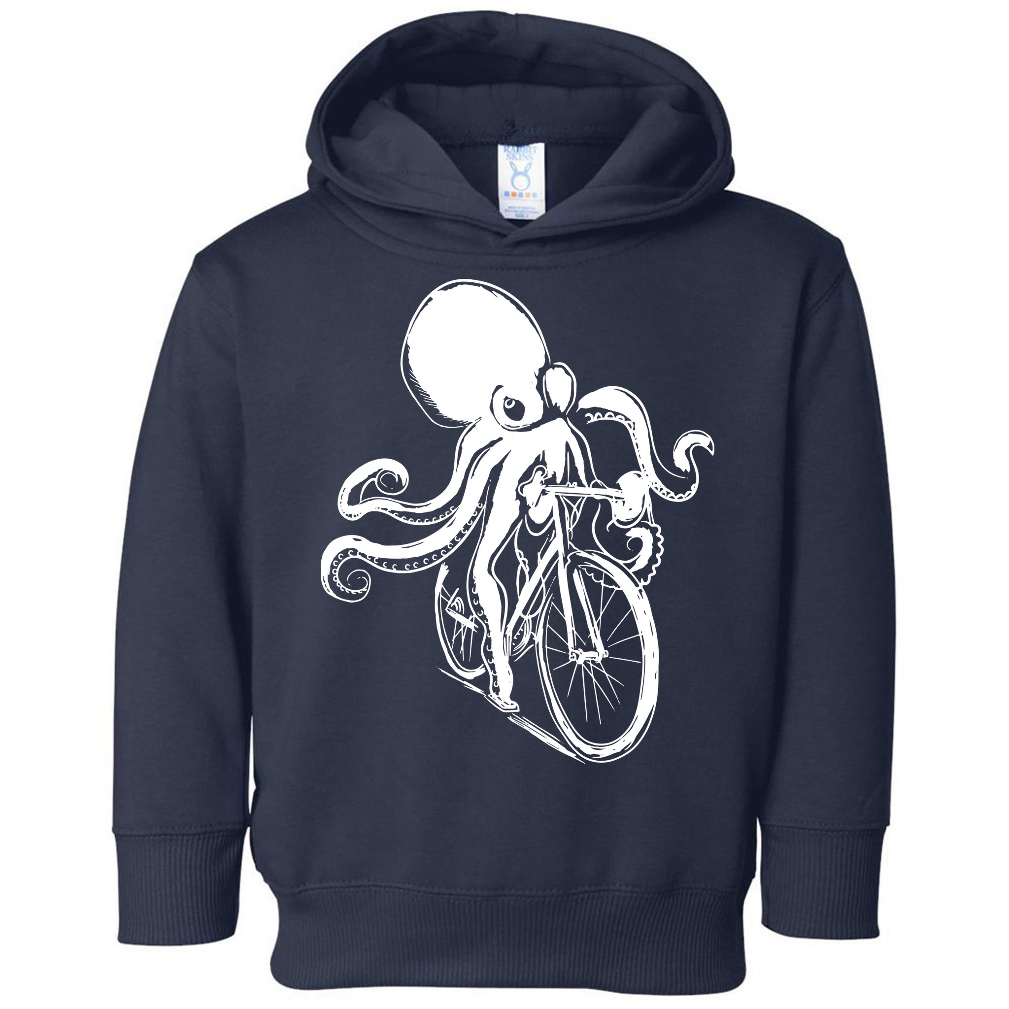 Bicycle Octopus Art Cyclist Toddler Hoodie
