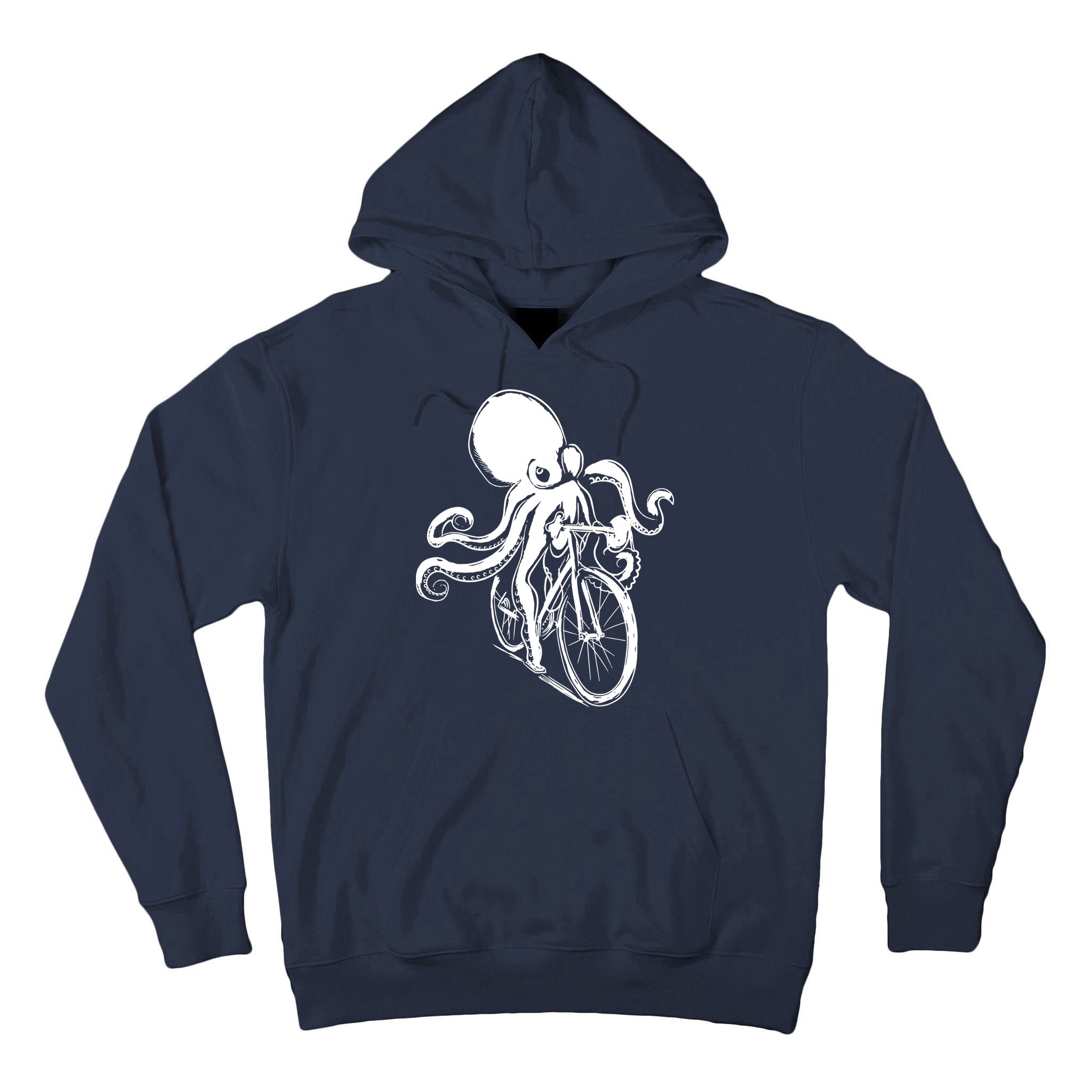 Bicycle Octopus Art Cyclist Tall Hoodie