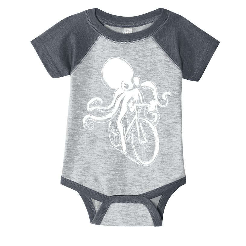 Bicycle Octopus Art Cyclist Infant Baby Jersey Bodysuit